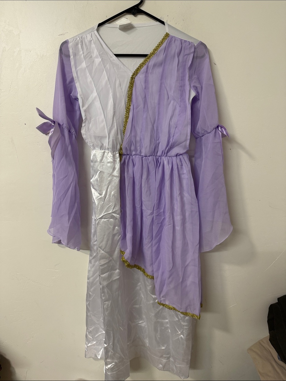 Girls' Purple and White Greek  Costume Dress